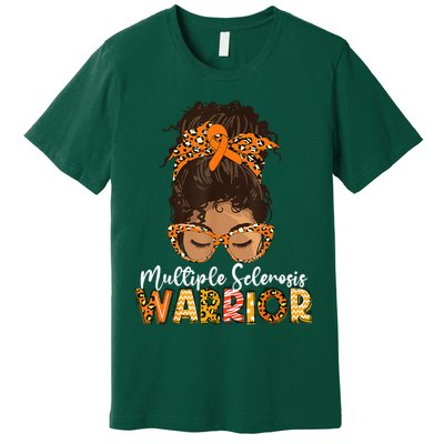 MS Warrior Messy Bun - Multiple Sclerosis Awareness Premium T-Shirt