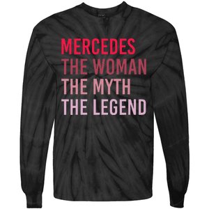 Mercedes Woman Myth Legend Personalized Name Birthday Gift Tie-Dye Long Sleeve Shirt