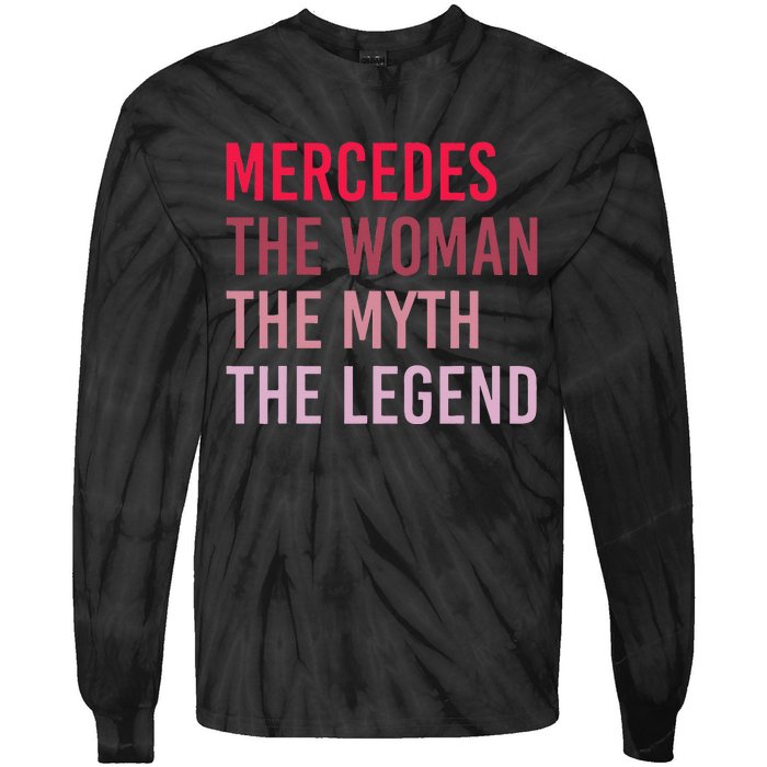 Mercedes Woman Myth Legend Personalized Name Birthday Gift Tie-Dye Long Sleeve Shirt