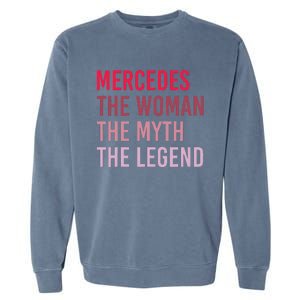 Mercedes Woman Myth Legend Personalized Name Birthday Gift Garment-Dyed Sweatshirt