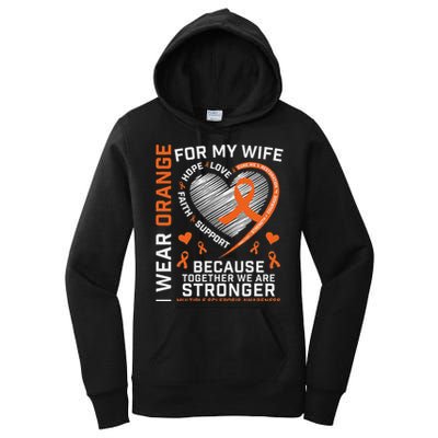 Ms Wife Multiple Sclerosis Ms Awareness Women's Pullover Hoodie
