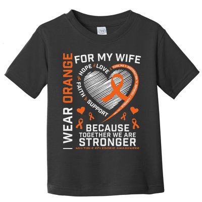 Ms Wife Multiple Sclerosis Ms Awareness Toddler T-Shirt