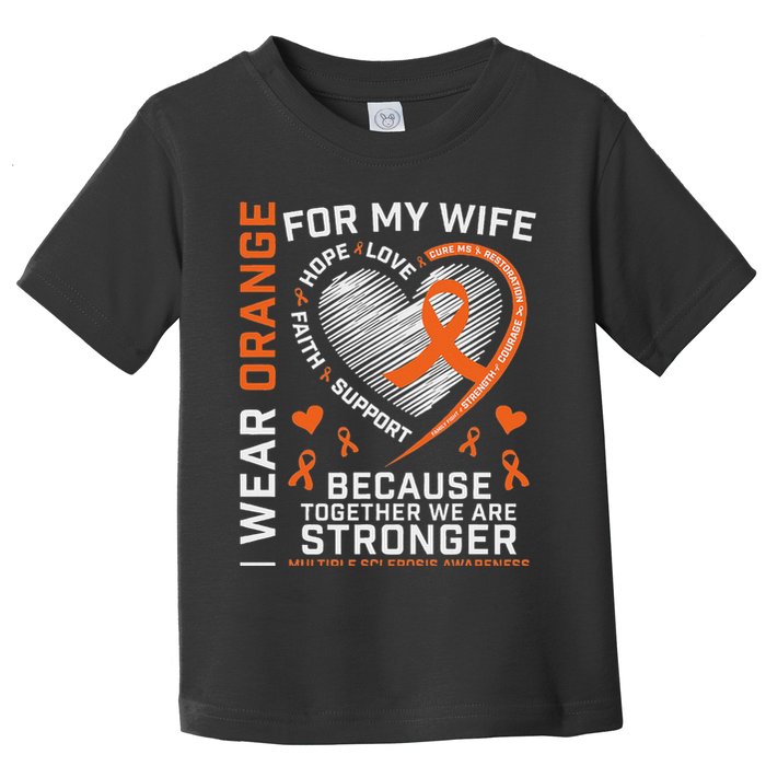 Ms Wife Multiple Sclerosis Ms Awareness Toddler T-Shirt