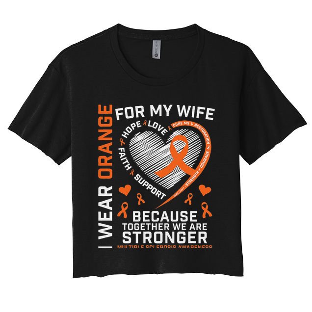 Ms Wife Multiple Sclerosis Ms Awareness Crop Top