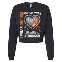 Ms Wife Multiple Sclerosis Ms Awareness Cropped Pullover Crew