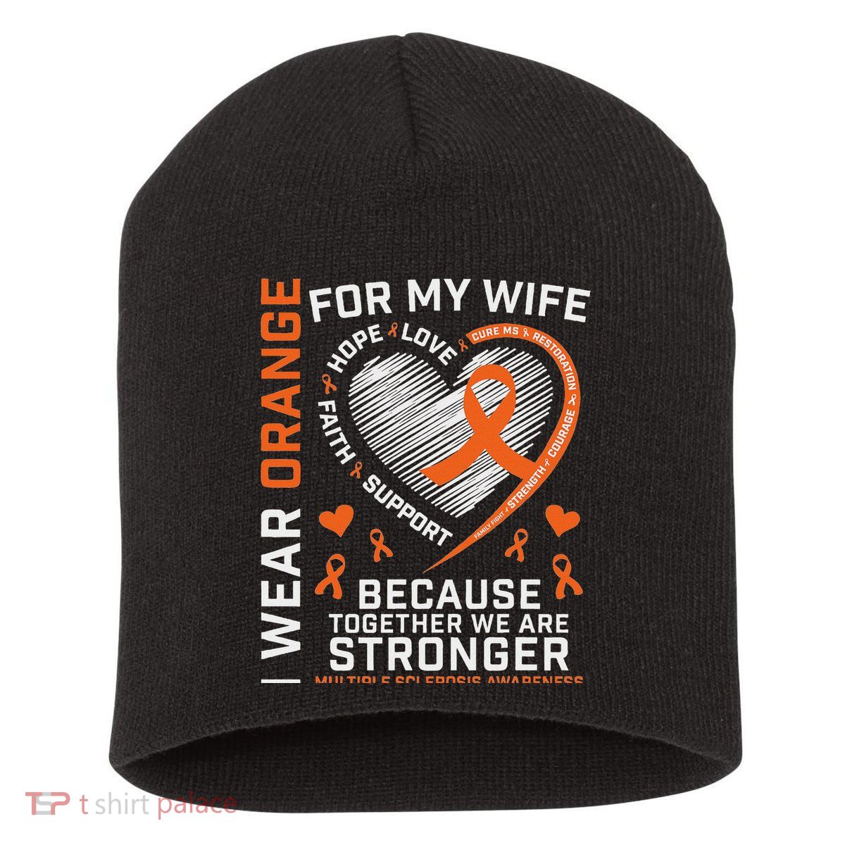 Ms Wife Multiple Sclerosis Ms Awareness Short Acrylic Beanie