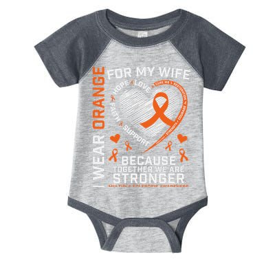 Ms Wife Multiple Sclerosis Ms Awareness Infant Baby Jersey Bodysuit
