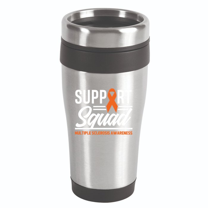 Ms Warrior Ms Support Squad Multiple Sclerosis Awareness Cute Gift 16oz Travel Tumbler