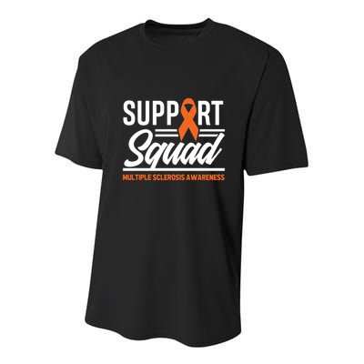 Ms Warrior Ms Support Squad Multiple Sclerosis Awareness Cute Gift Youth Performance Sprint T-Shirt