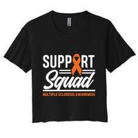 Ms Warrior Ms Support Squad Multiple Sclerosis Awareness Cute Gift Crop Top