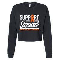 Ms Warrior Ms Support Squad Multiple Sclerosis Awareness Cute Gift Cropped Pullover Crew