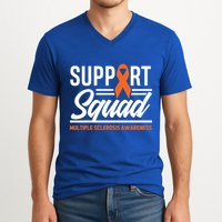 Ms Warrior Ms Support Squad Multiple Sclerosis Awareness Cute Gift V-Neck T-Shirt