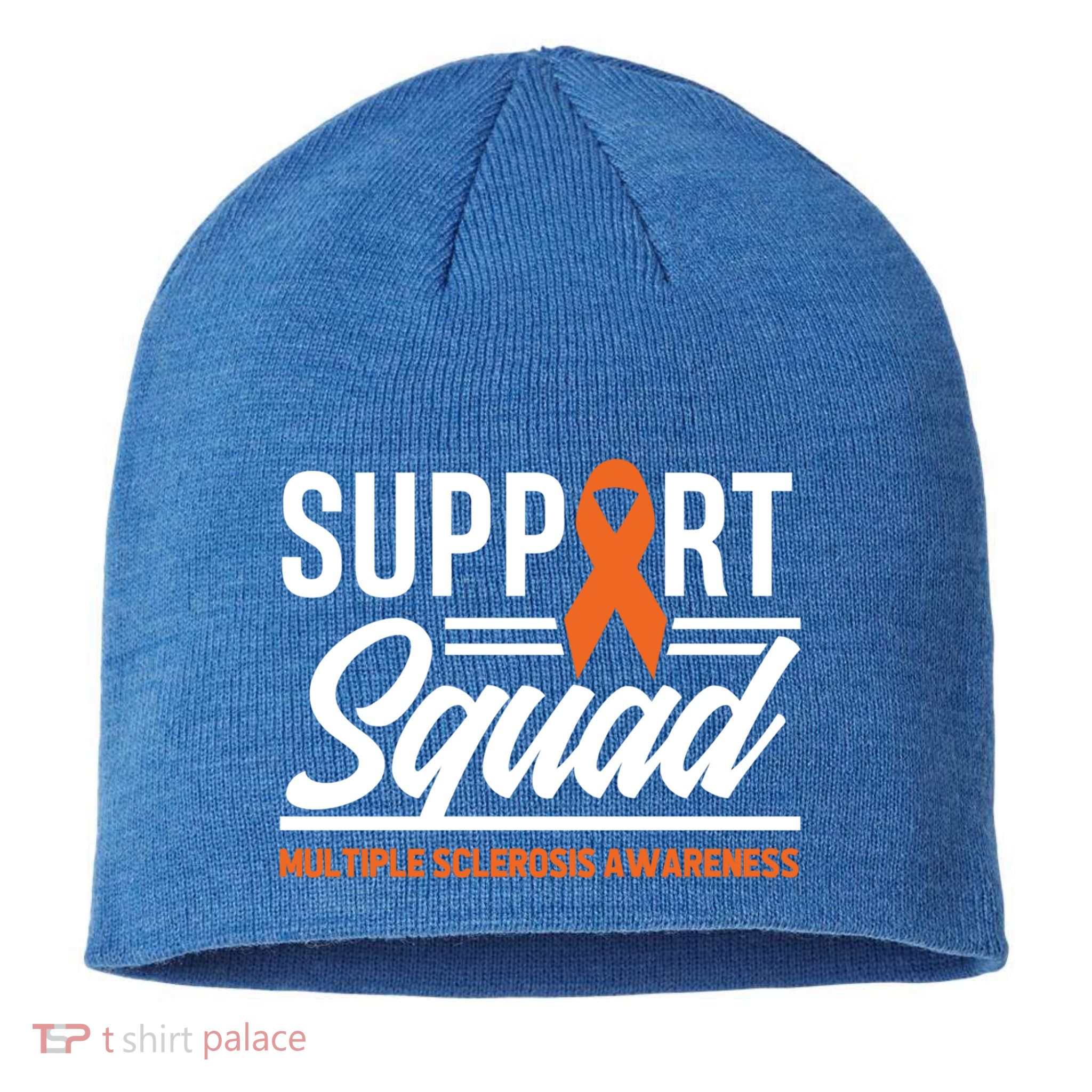 Ms Warrior Ms Support Squad Multiple Sclerosis Awareness Cute Gift Sustainable Beanie