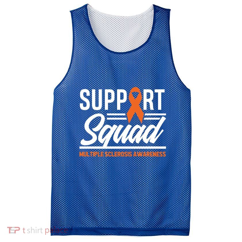 Ms Warrior Ms Support Squad Multiple Sclerosis Awareness Cute Gift Mesh Reversible Basketball Jersey Tank