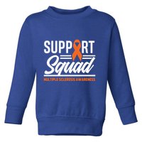 Ms Warrior Ms Support Squad Multiple Sclerosis Awareness Cute Gift Toddler Sweatshirt