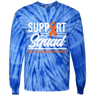 Ms Warrior Ms Support Squad Multiple Sclerosis Awareness Cute Gift Tie-Dye Long Sleeve Shirt