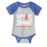 Ms Warrior Ms Support Squad Multiple Sclerosis Awareness Cute Gift Infant Baby Jersey Bodysuit