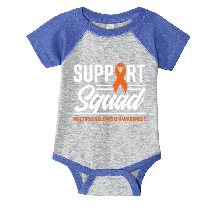 Ms Warrior Ms Support Squad Multiple Sclerosis Awareness Cute Gift Infant Baby Jersey Bodysuit