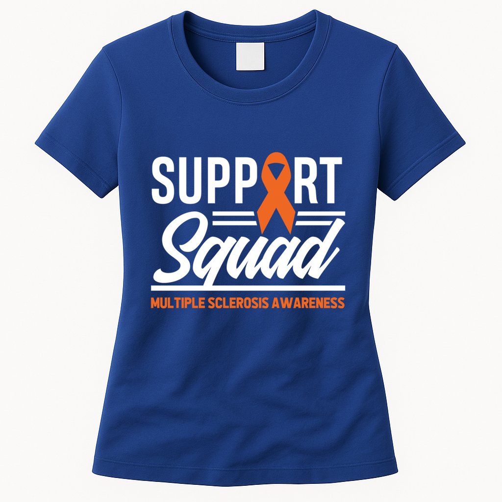 Ms Warrior Ms Support Squad Multiple Sclerosis Awareness Cute Gift Womens T-Shirt