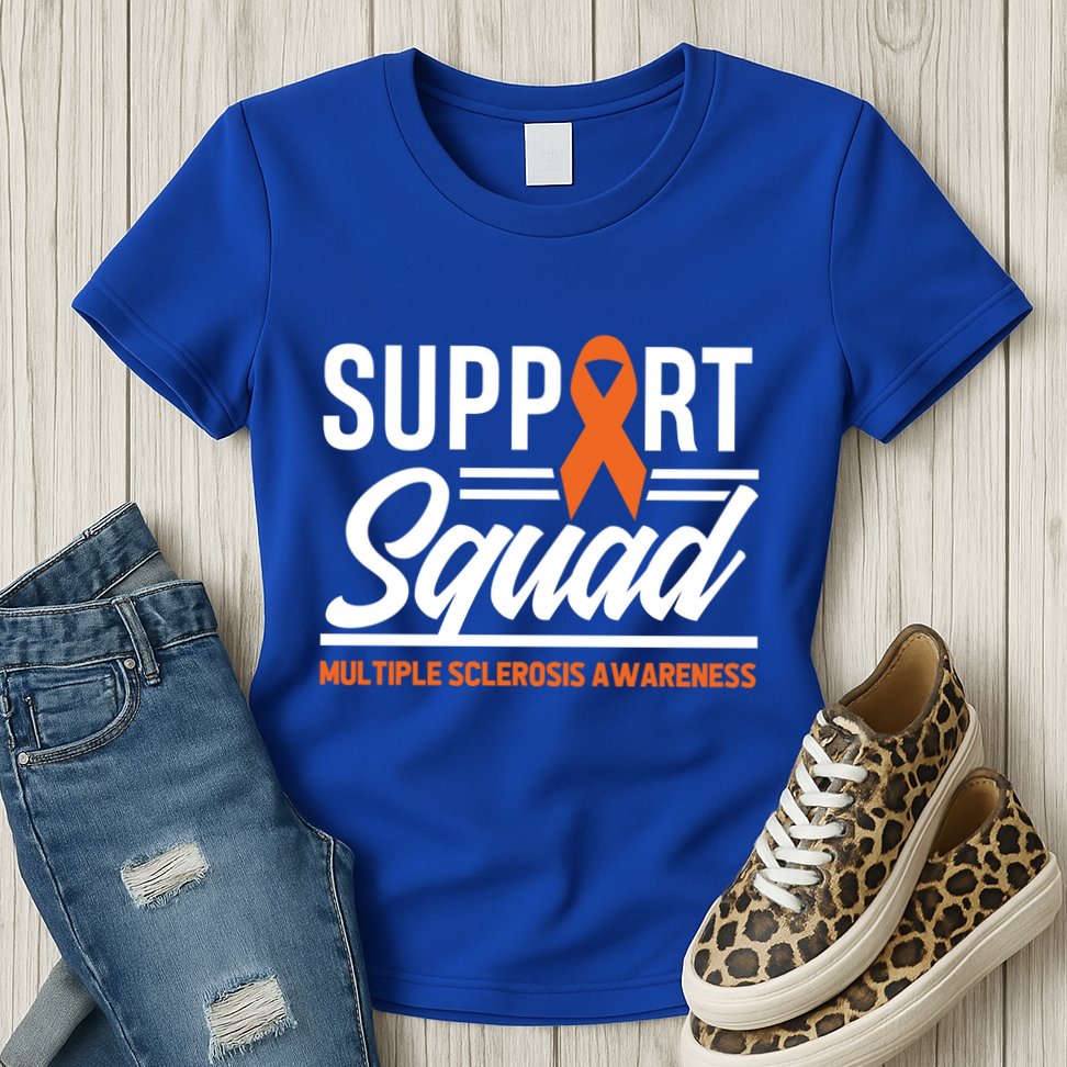 Ms Warrior Ms Support Squad Multiple Sclerosis Awareness Cute Gift Womens T-Shirt