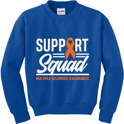 Ms Warrior Ms Support Squad Multiple Sclerosis Awareness Cute Gift Kids Sweatshirt