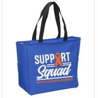 Ms Warrior Ms Support Squad Multiple Sclerosis Awareness Cute Gift Zip Tote Bag