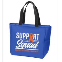 Ms Warrior Ms Support Squad Multiple Sclerosis Awareness Cute Gift Zip Tote Bag