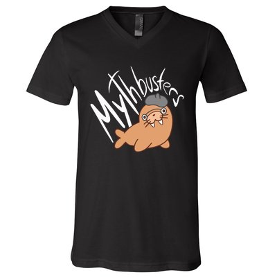 Mythbusters Walrus V-Neck T-Shirt