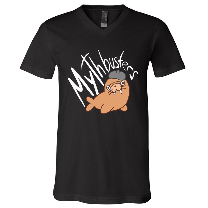 Mythbusters Walrus V-Neck T-Shirt