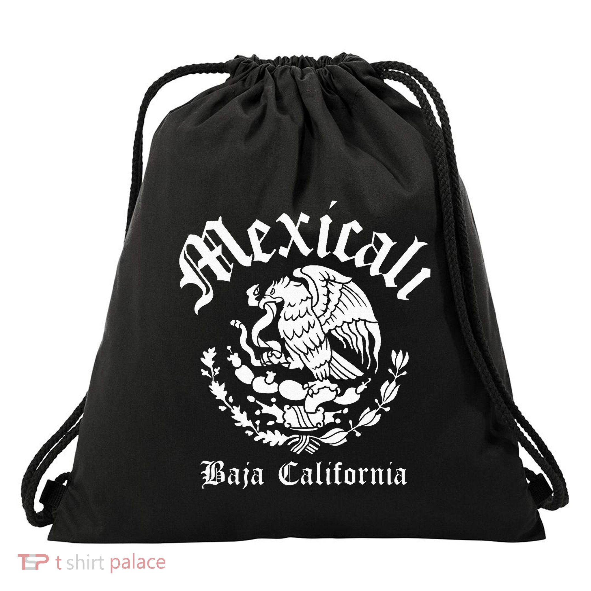 Mexicali With Mexican Emblem Mexicali Drawstring Bag
