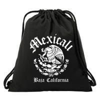 Mexicali With Mexican Emblem Mexicali Drawstring Bag