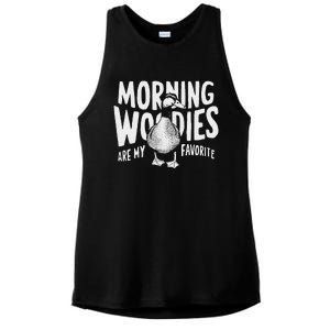 Morning Woody My Favorite Duck Hunting Funny Hunter Ladies PosiCharge Tri-Blend Wicking Tank