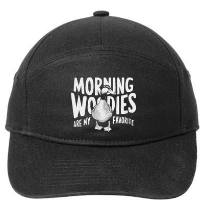 Morning Woody My Favorite Duck Hunting Funny Hunter 7-Panel Snapback Hat
