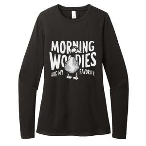 Morning Woody My Favorite Duck Hunting Funny Hunter Womens CVC Long Sleeve Shirt