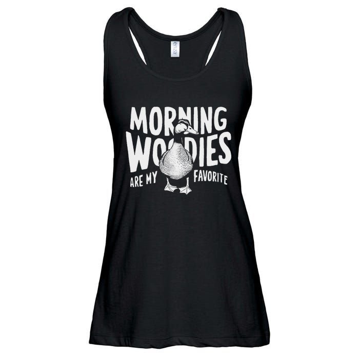 Morning Woody My Favorite Duck Hunting Funny Hunter Ladies Essential Flowy Tank