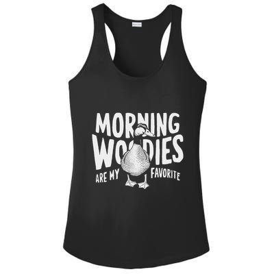 Morning Woody My Favorite Duck Hunting Funny Hunter Ladies PosiCharge Competitor Racerback Tank