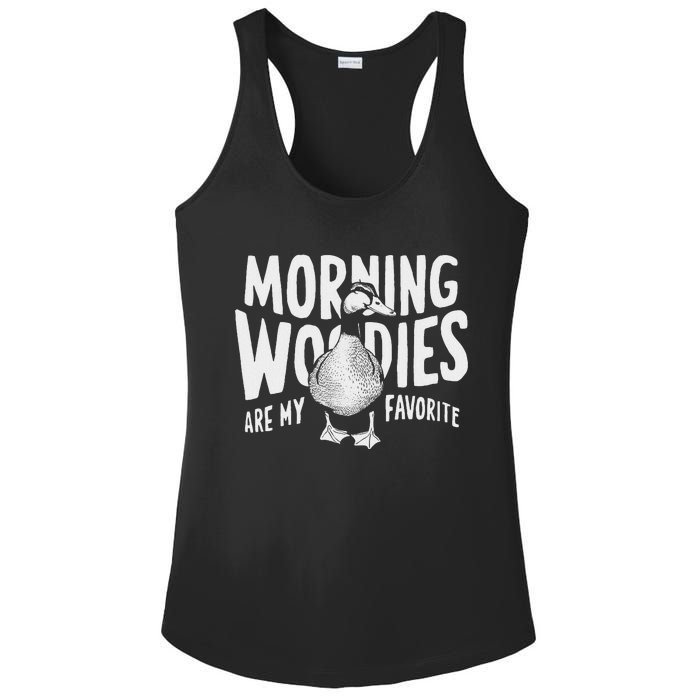 Morning Woody My Favorite Duck Hunting Funny Hunter Ladies PosiCharge Competitor Racerback Tank