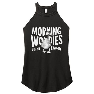 Morning Woody My Favorite Duck Hunting Funny Hunter Women's Perfect Tri Rocker Tank