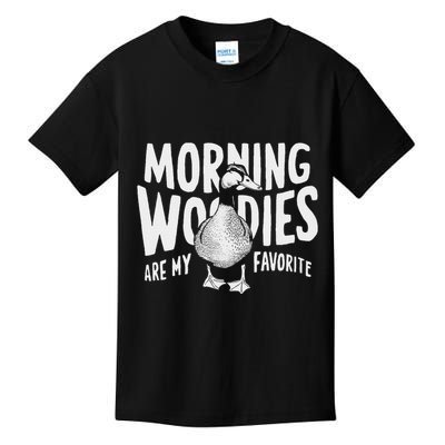 Morning Woody My Favorite Duck Hunting Funny Hunter Kids T-Shirt
