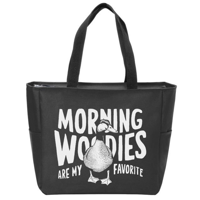 Morning Woody My Favorite Duck Hunting Funny Hunter Zip Tote Bag