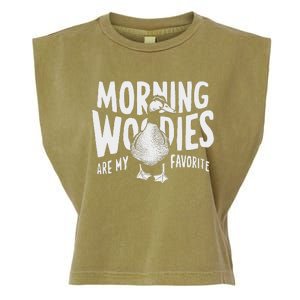 Morning Woody My Favorite Duck Hunting Funny Hunter Garment-Dyed Women's Muscle Tee