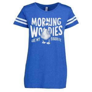 Morning Woody My Favorite Duck Hunting Funny Hunter Enza Ladies Jersey Football T-Shirt