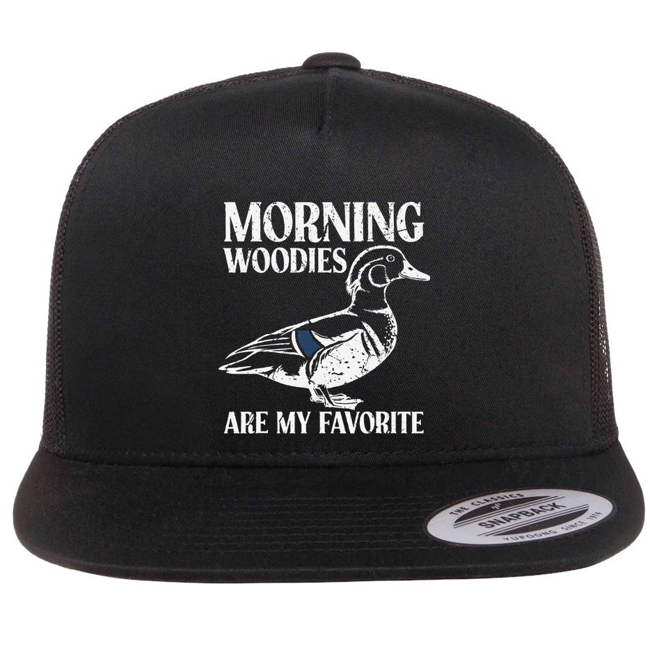 Morning Woody My Favorite Duck Hunting Funny Hunter Flat Bill Trucker Hat