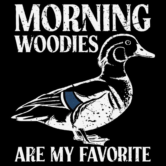 Morning Woody My Favorite Duck Hunting Funny Hunter Flat Bill Trucker Hat