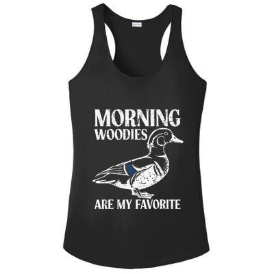 Morning Woody My Favorite Duck Hunting Funny Hunter Ladies PosiCharge Competitor Racerback Tank