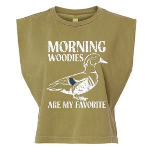 Morning Woody My Favorite Duck Hunting Funny Hunter Garment-Dyed Women's Muscle Tee