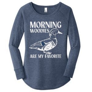 Morning Woody My Favorite Duck Hunting Funny Hunter Women's Perfect Tri Tunic Long Sleeve Shirt