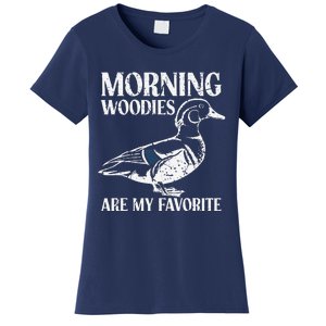 Morning Woody My Favorite Duck Hunting Funny Hunter Women's T-Shirt