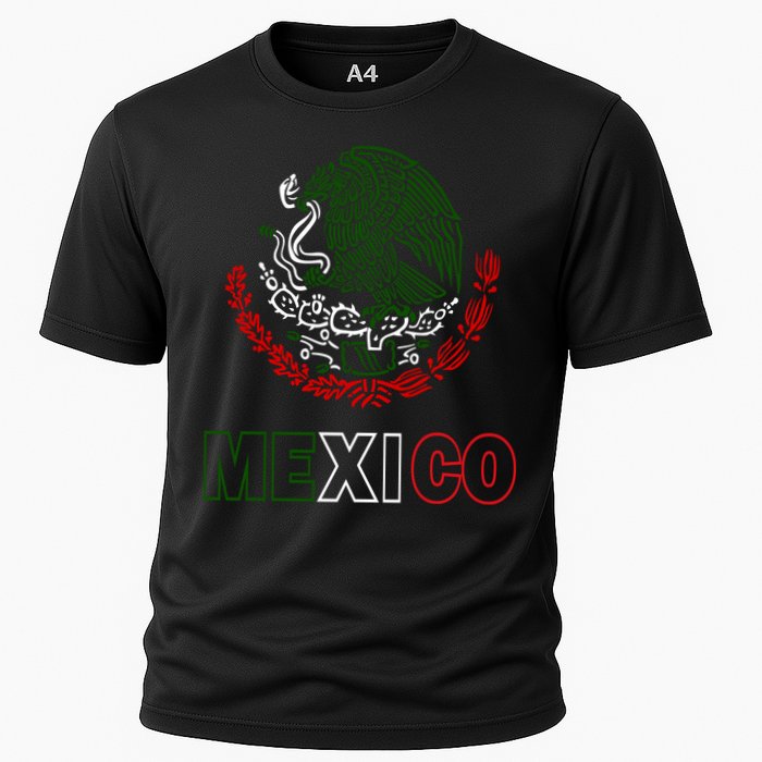 Mexico With Mexican Eagle From Flag Cooling Performance Crew T-Shirt