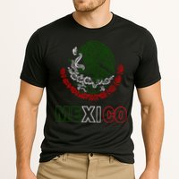 Mexico With Mexican Eagle From Flag Cooling Performance Crew T-Shirt